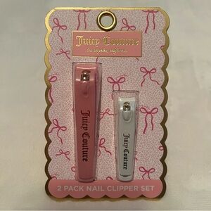 Juicy Couture 2 Pack Nail Clipper Set – Pink & White – NEW
